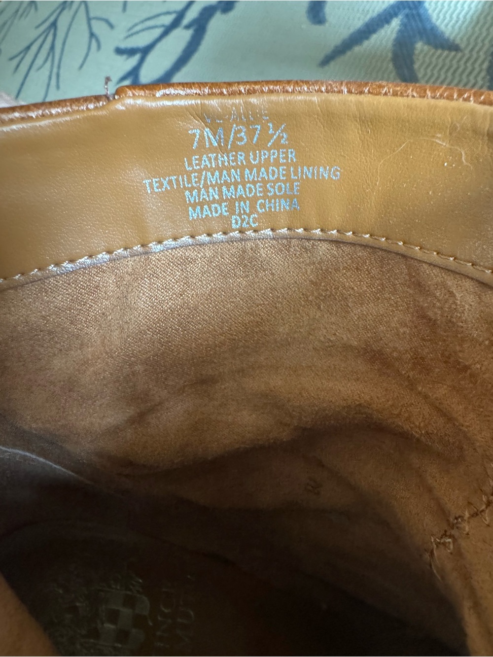 Vince Camuto Brown Leather Pointed Toe Stacked Heeled Boots - Picture 6 of 7